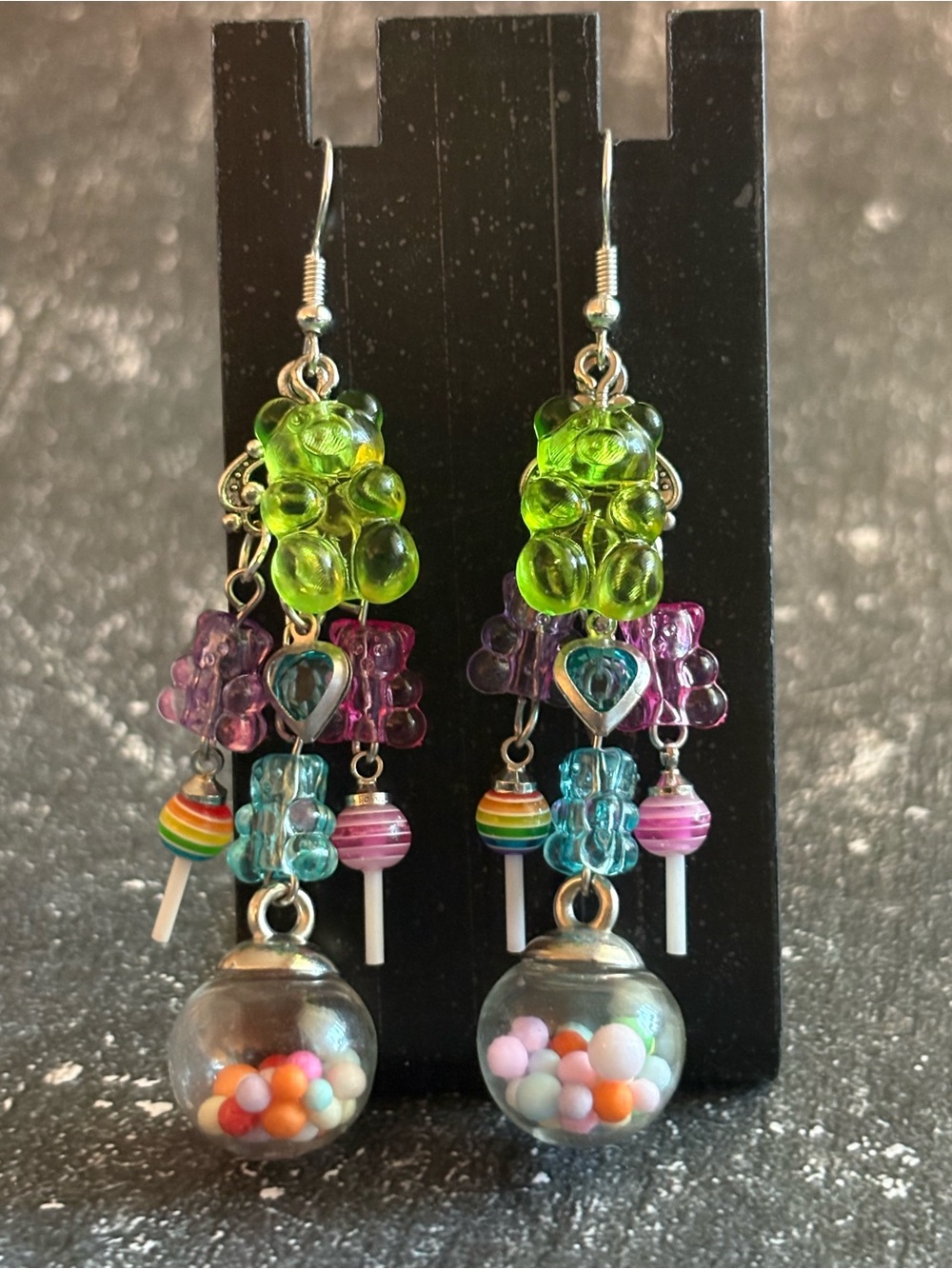 Gummy Bear Bubblegum mini candy Charm Dangle Earrings